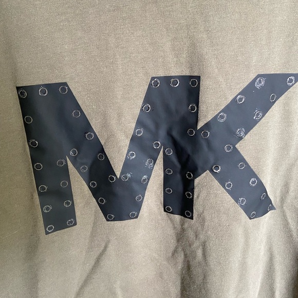 Michael Kors Olive Green Hoodie MK Logo Sz Medium - Picture 2 of 9